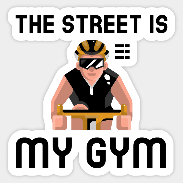 Street Is My Gym - Cycling Sticker by Jitesh Kundra